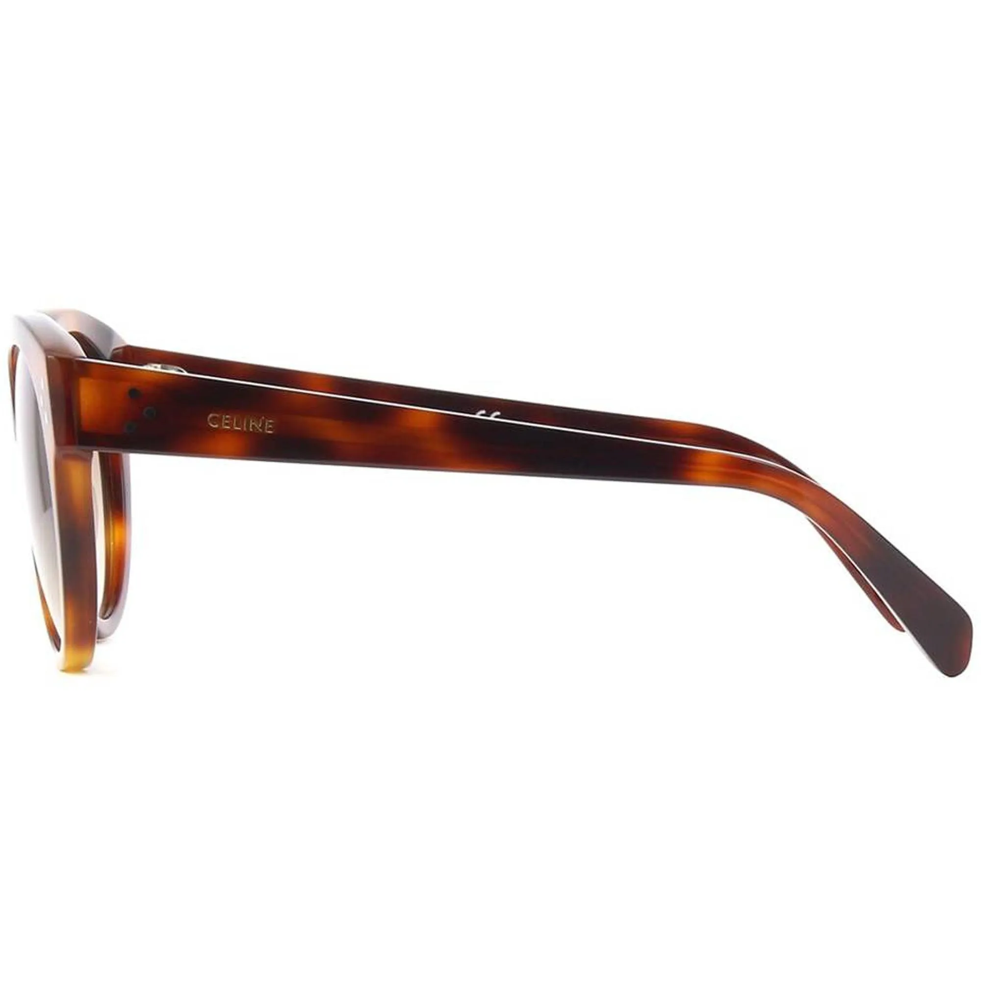 Celine Women's Sunglasses - Shiny Dark Havana Cat Eye Plastic Frame | CL40169I 53F