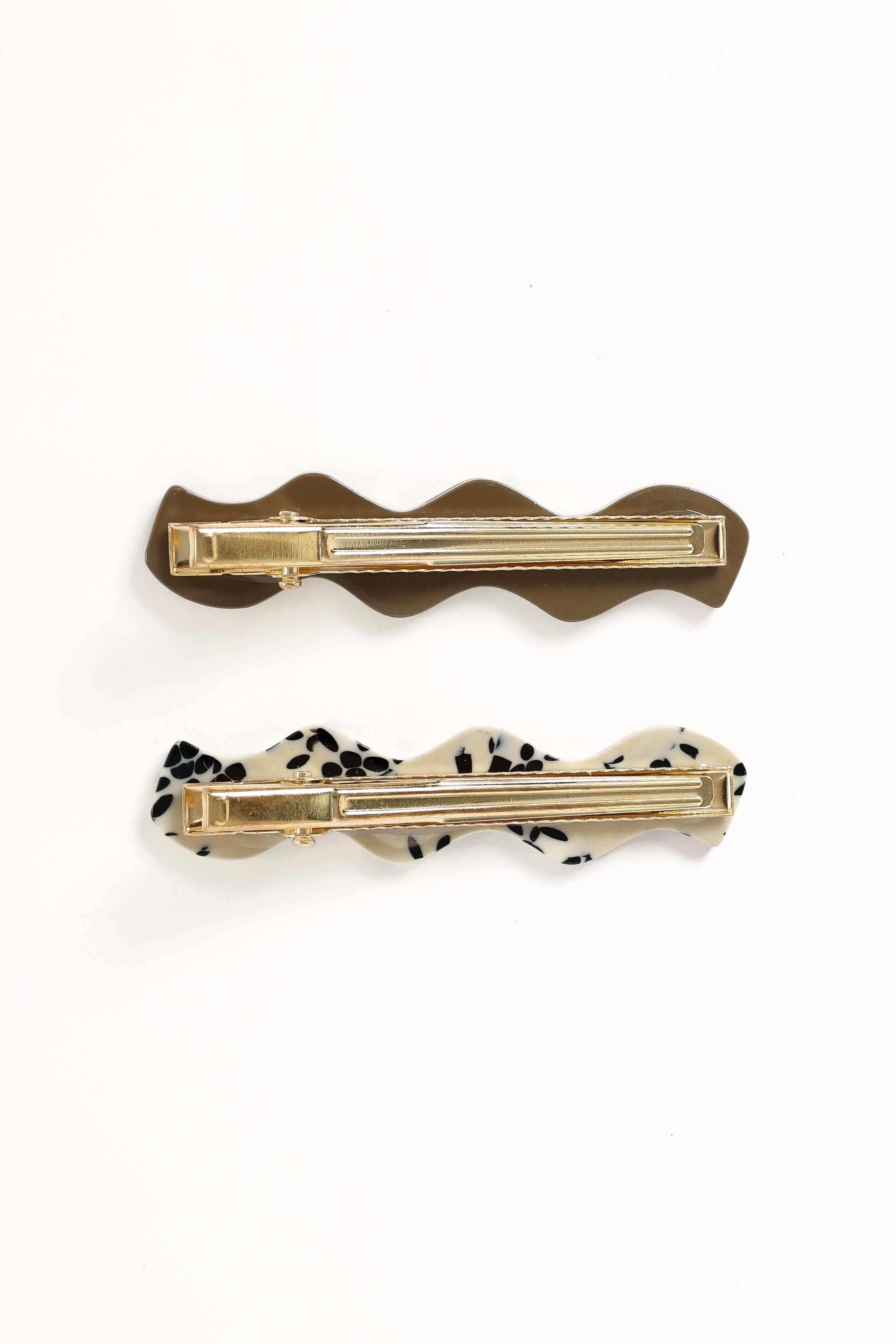 Cheri Hair Clips - Brown