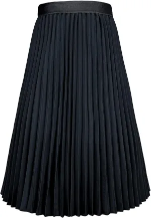 Chiffon Pleated Skirt for Girls High Waist Elastic A-Line Boho Swing Maxi Long Skirt