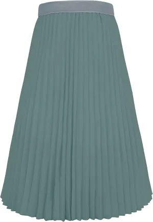 Chiffon Pleated Skirt for Girls High Waist Elastic A-Line Boho Swing Maxi Long Skirt