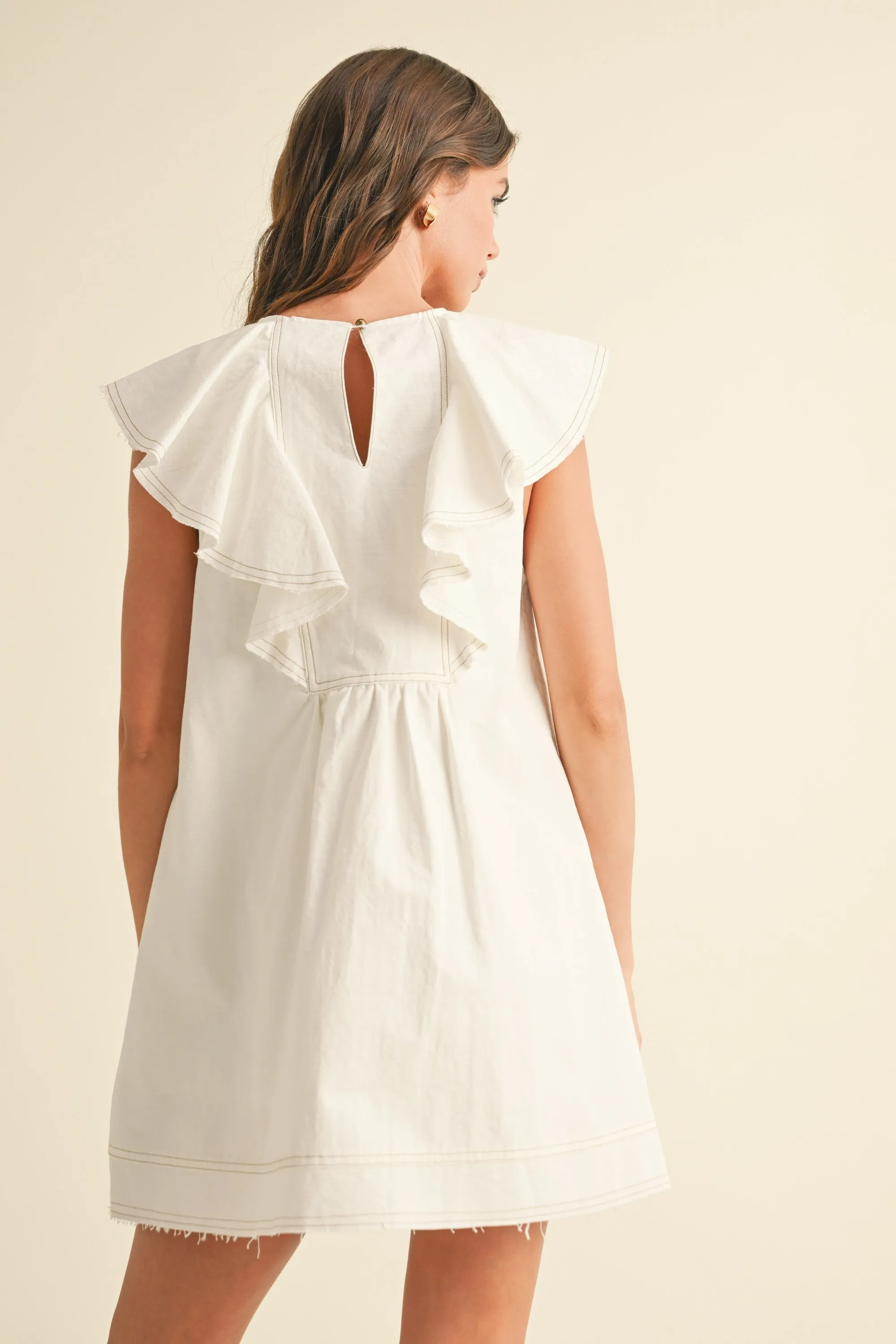 Chloe Dress in Ecru