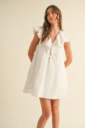 Chloe Dress in Ecru