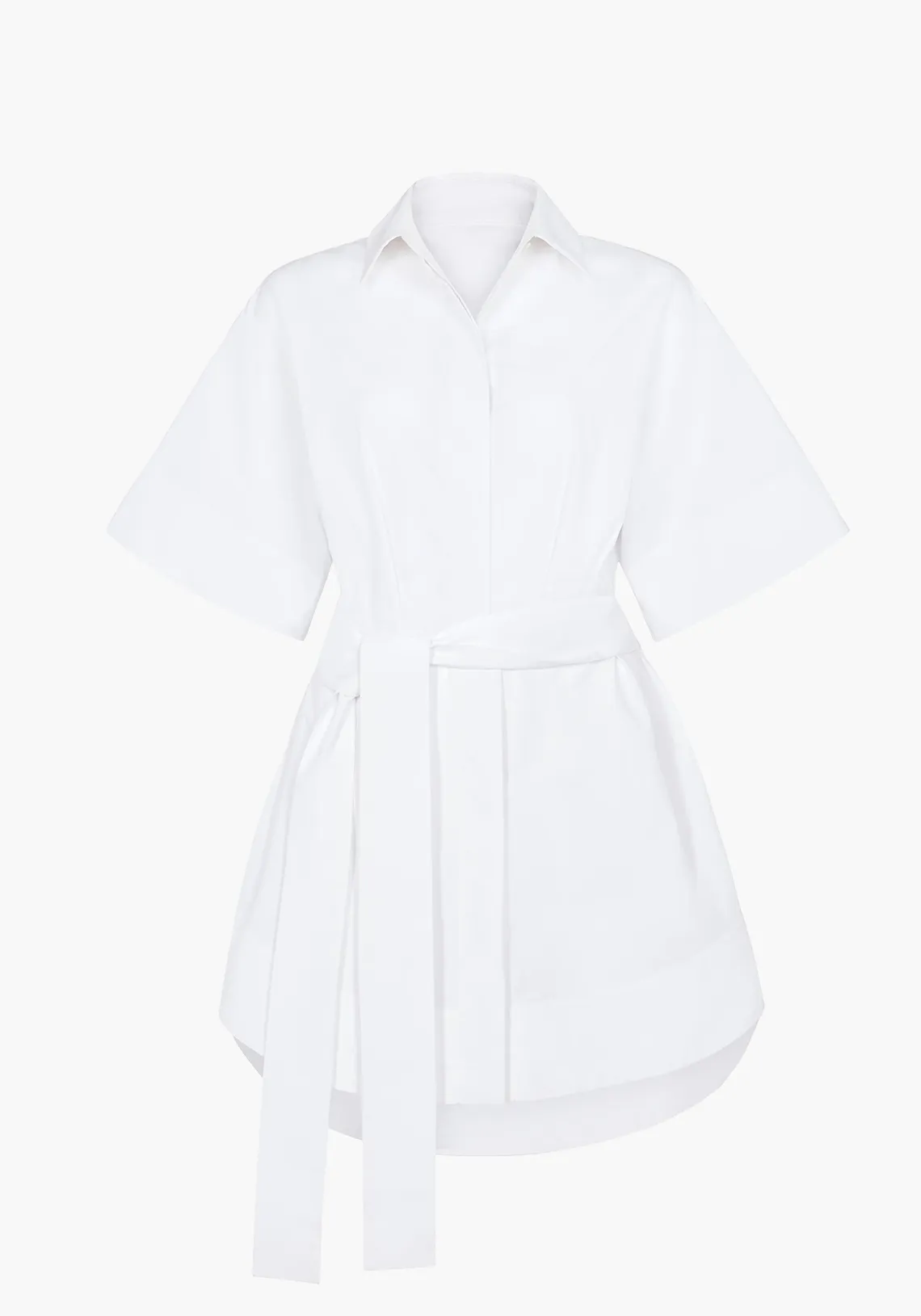 COTTON KIMONO MINI DRESS WHITE