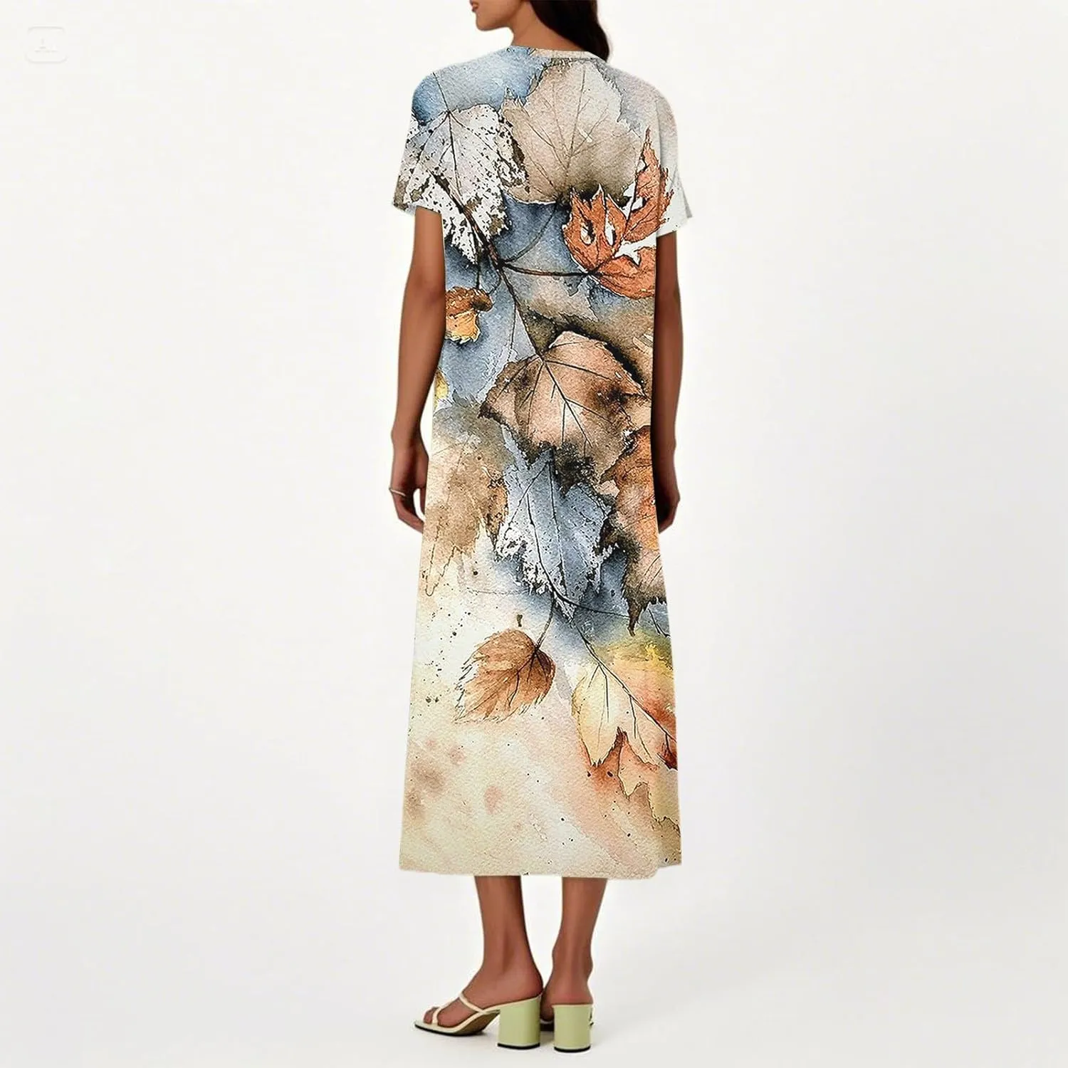 Cotton Linen Dresses for Women 2025 Maxi V Neck Short Sleeve Summer Fashion Casual Boho Dress Flowy Beach Vacation Clothes