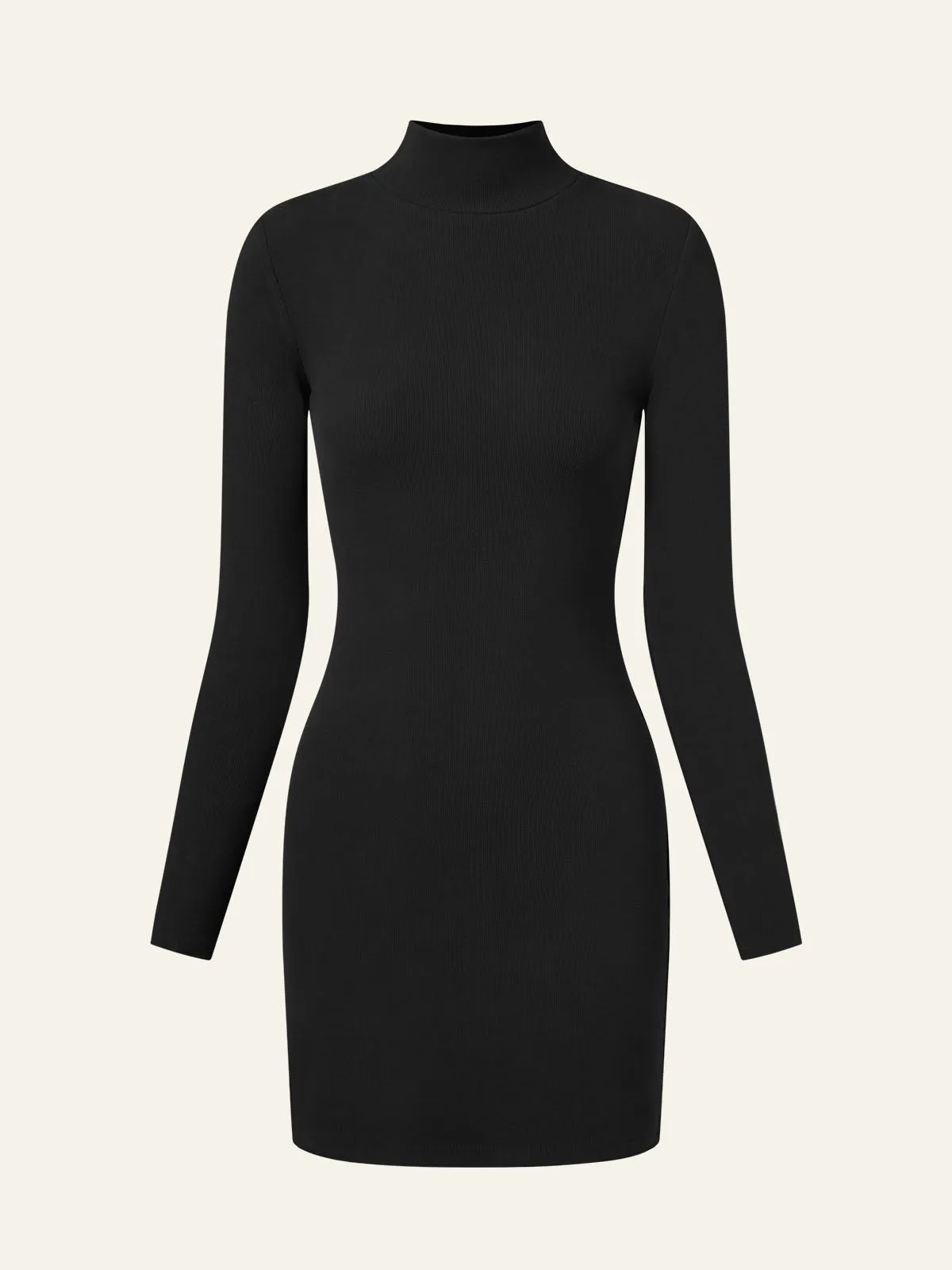 Cozy Brushed Mockneck Bodycon Mini Dress
