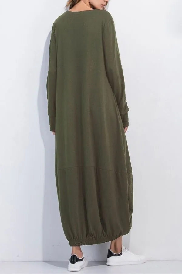 Cozy Cotton Maxi Dress