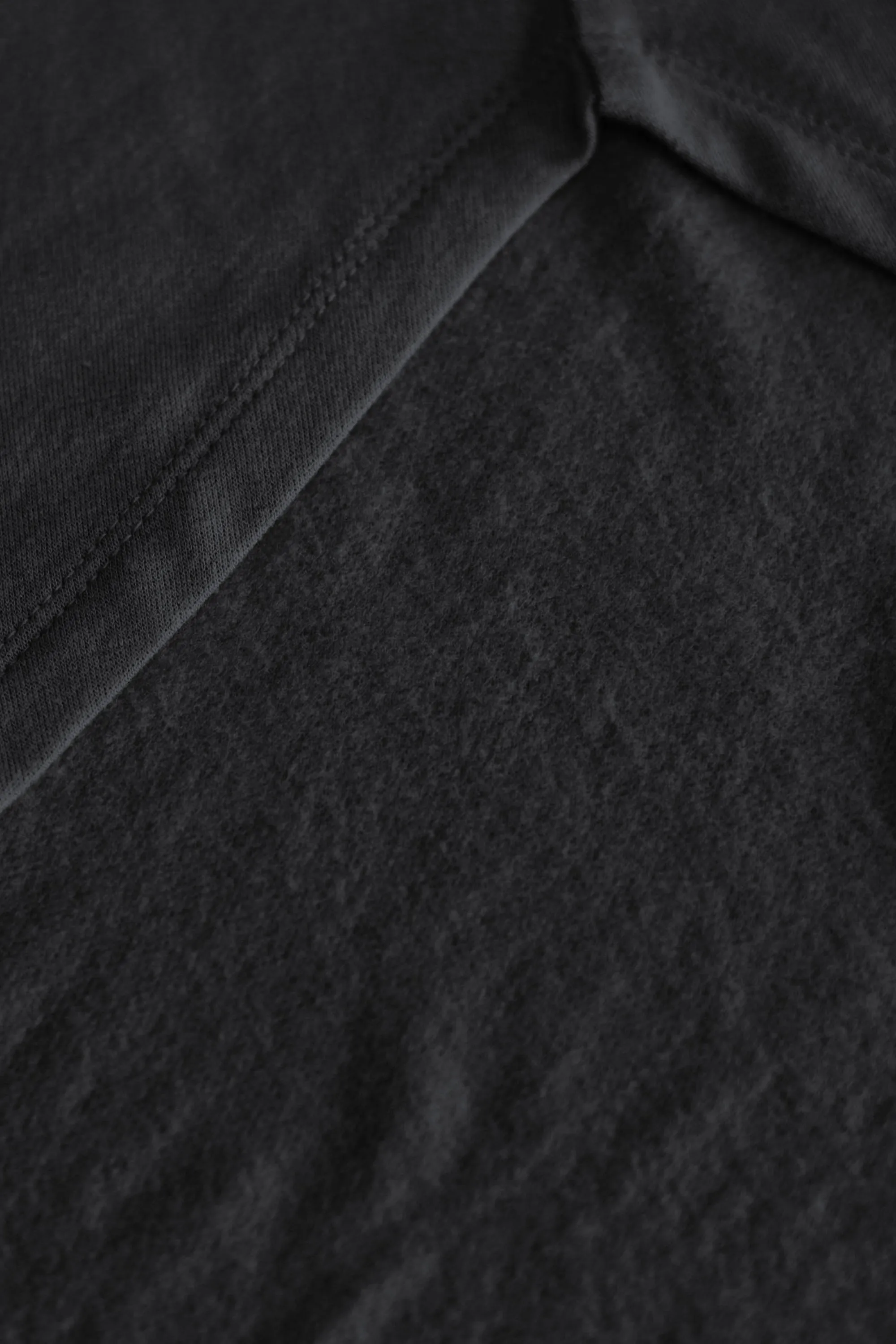 Curved Hem Slouchy Dolman Tunic, Black Fleece