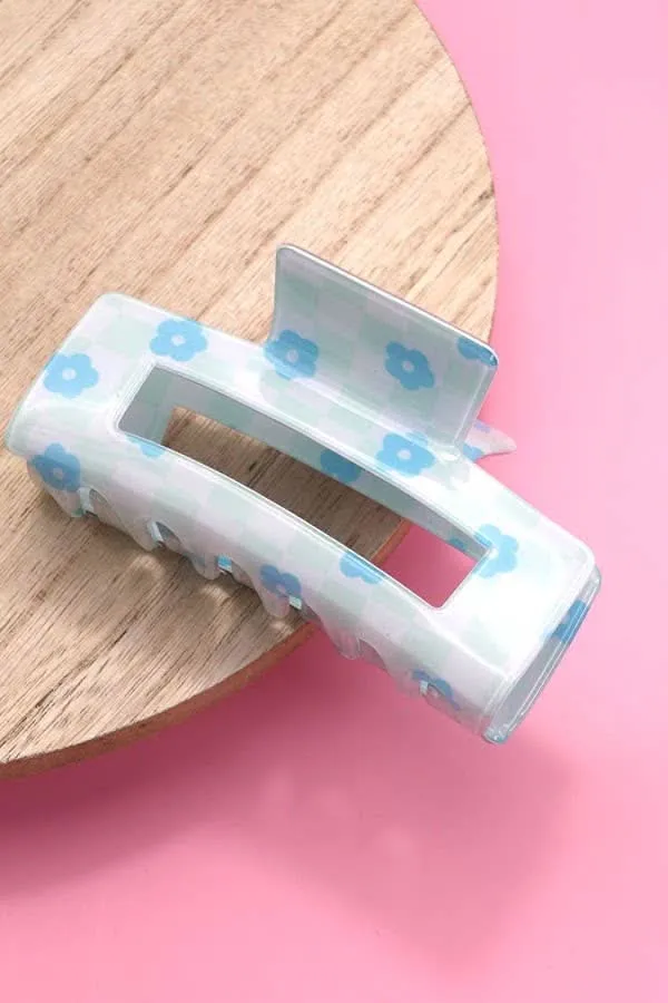 Daisy Checker Hair Claw