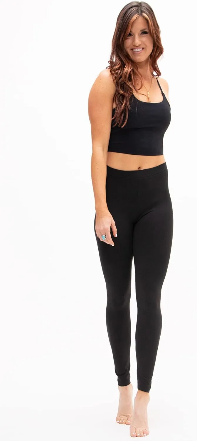 DEVOPS Women's 2 Pack High Waisted Ultra Soft Basic Leggings