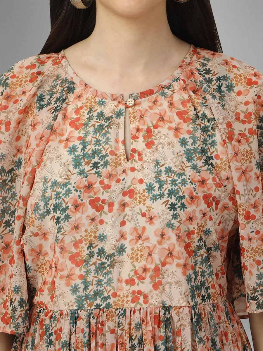 dresses for Women western wear Floral Multi colour Maxi Dress