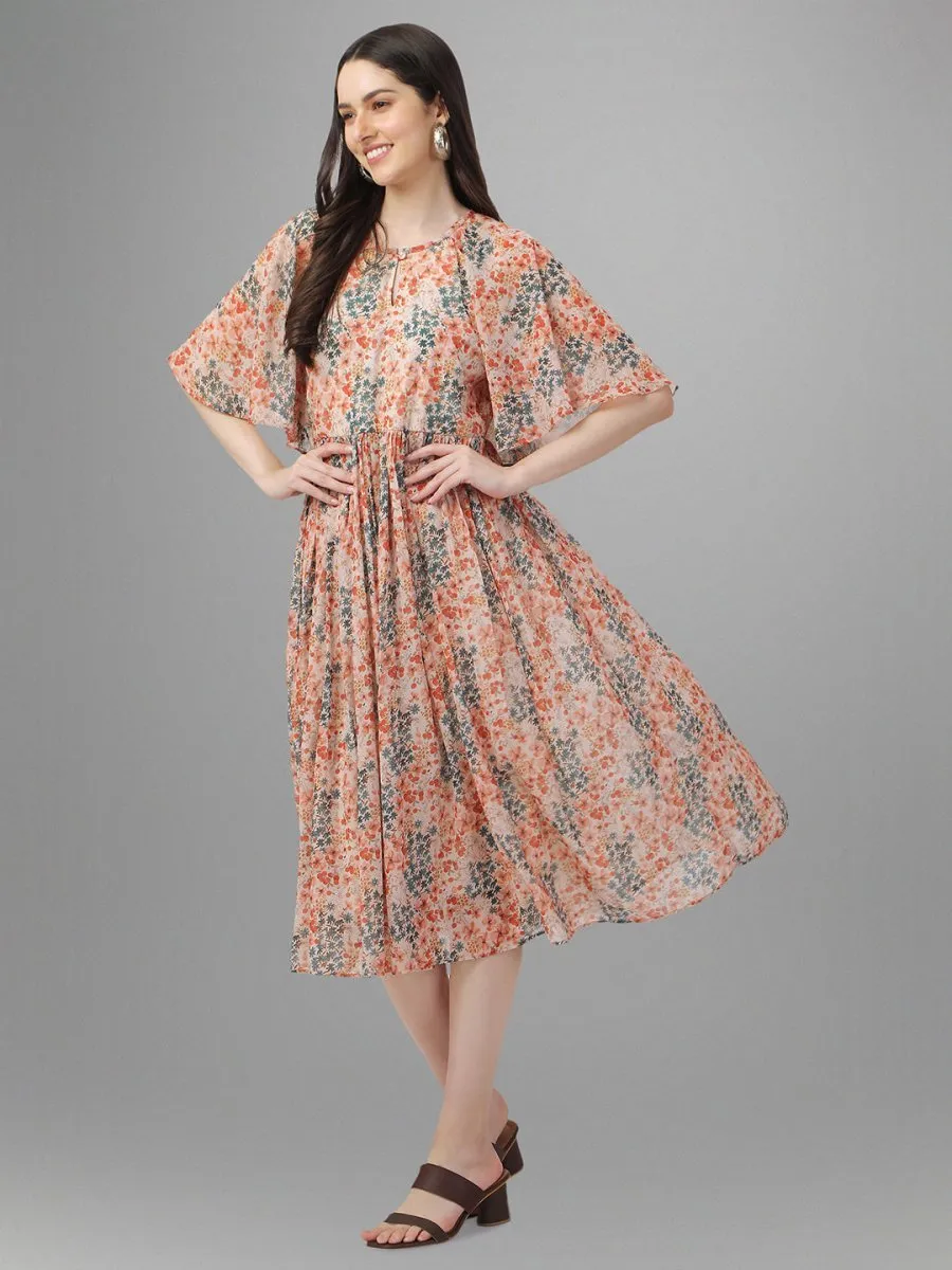 dresses for Women western wear Floral Multi colour Maxi Dress