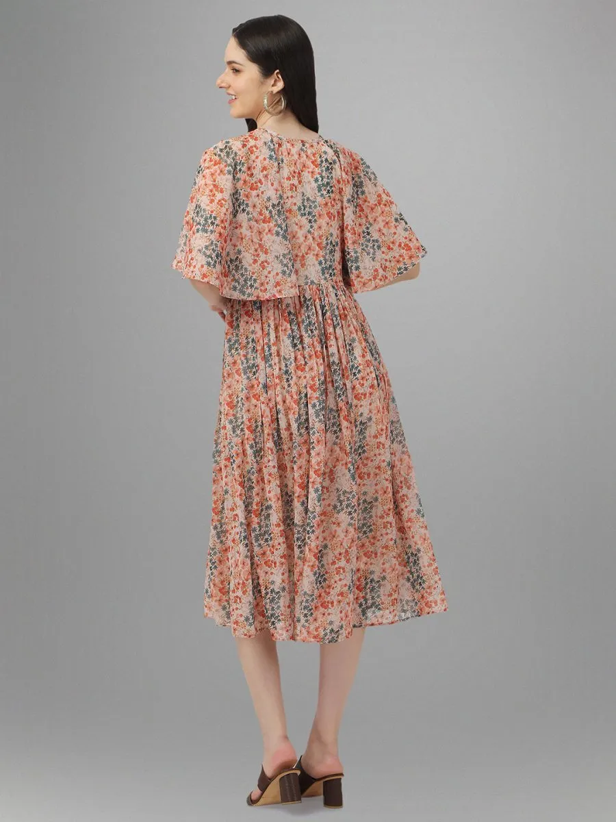 dresses for Women western wear Floral Multi colour Maxi Dress
