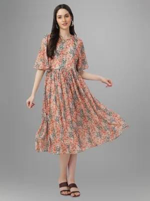 dresses for Women western wear Floral Multi colour Maxi Dress