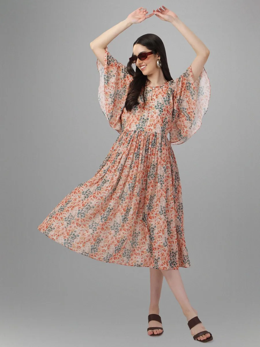 dresses for Women western wear Floral Multi colour Maxi Dress