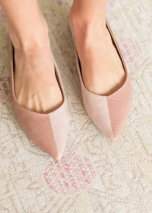 Duo Print Rose Pointed Flat - FINAL SALE