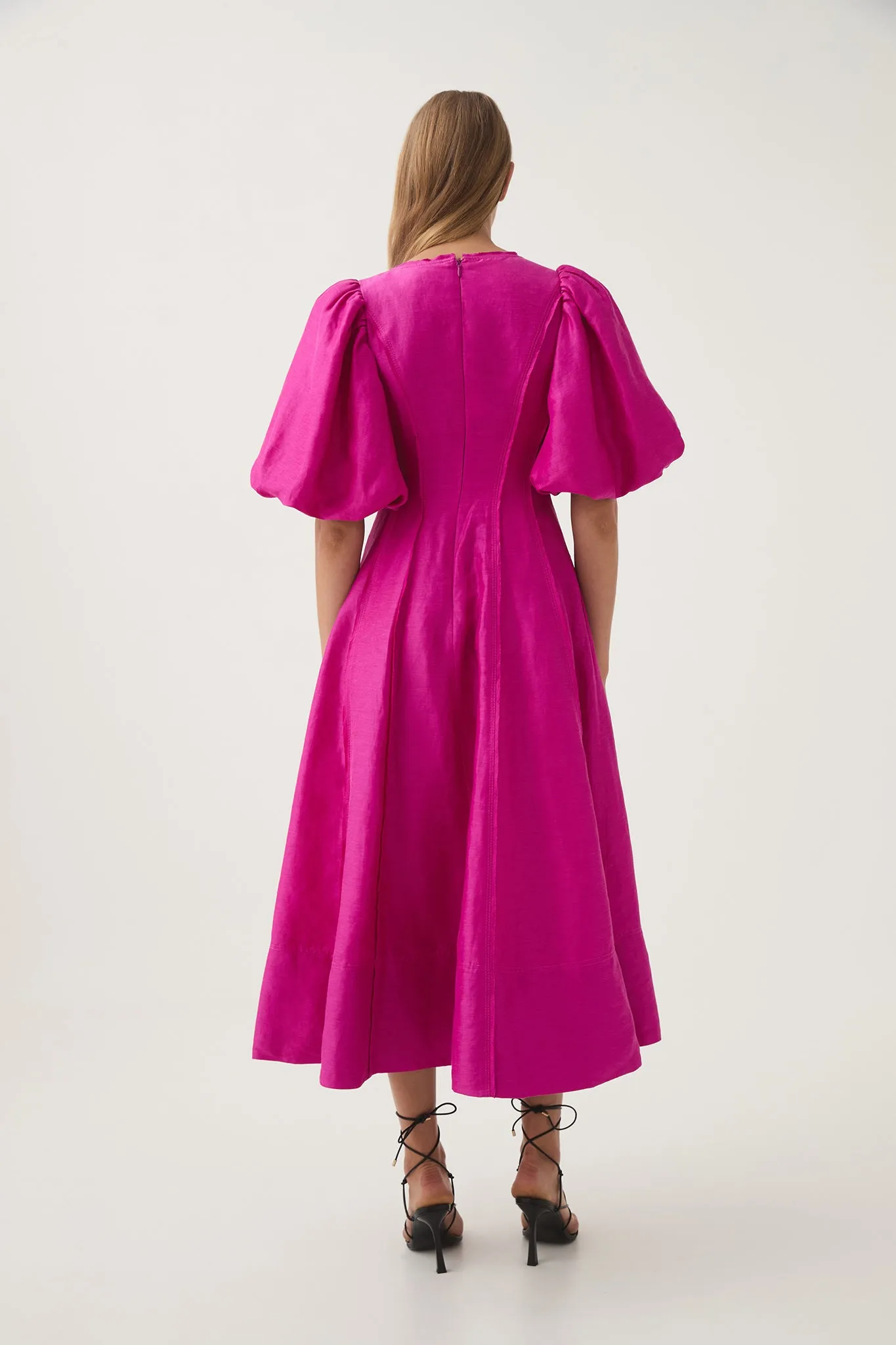 Dusk Puff Sleeve Midi Dress