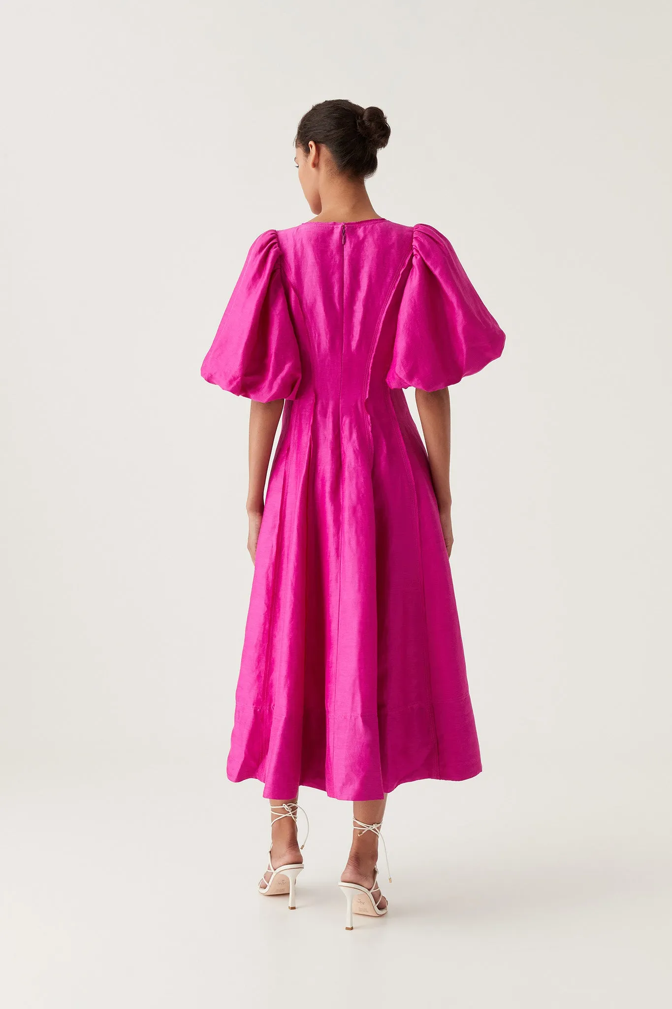 Dusk Puff Sleeve Midi Dress