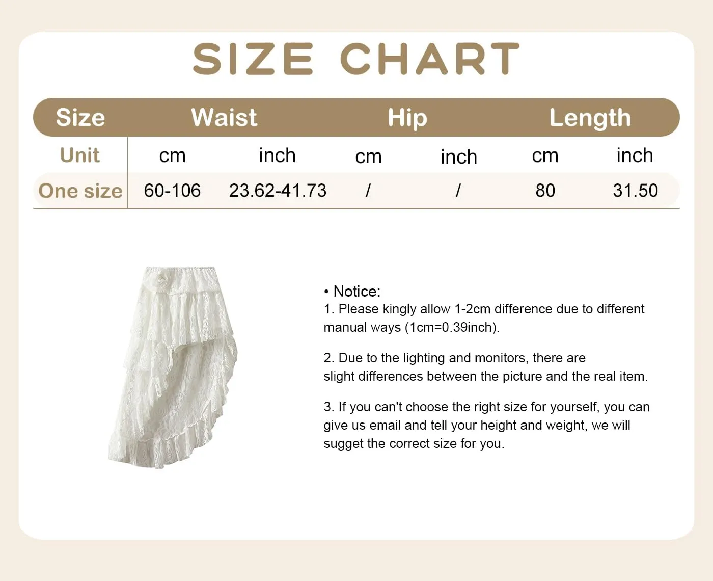 ebossy Women's Lace Mesh Ruffles Tiered Skirt Elastic High Waist Asymmetrical Prom Party Mid Long Skirt