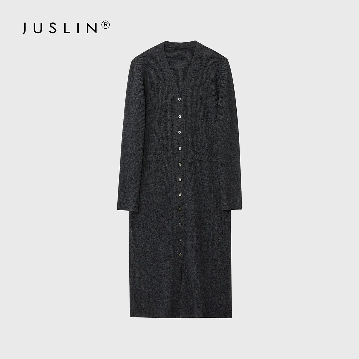 Elegant Knit Cardigan Dress