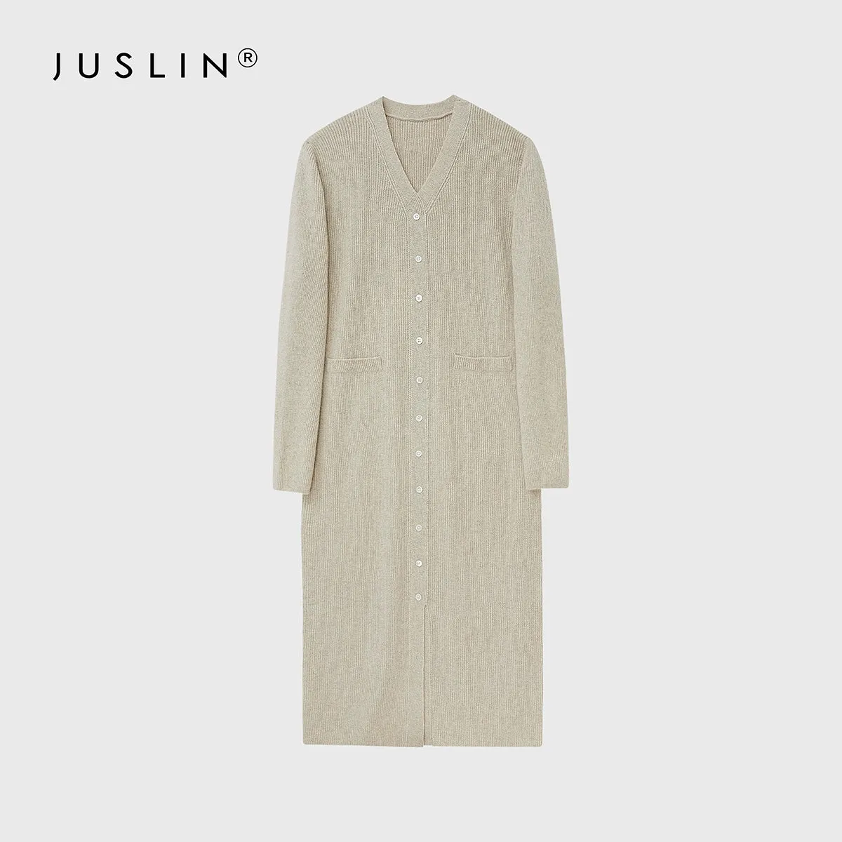 Elegant Knit Cardigan Dress
