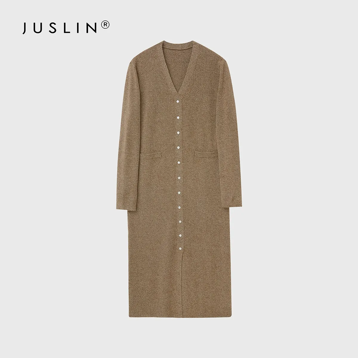 Elegant Knit Cardigan Dress