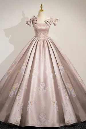 Elegant Sleeveless Beading Floral Appliques Quinceanera Dress with Bowknot