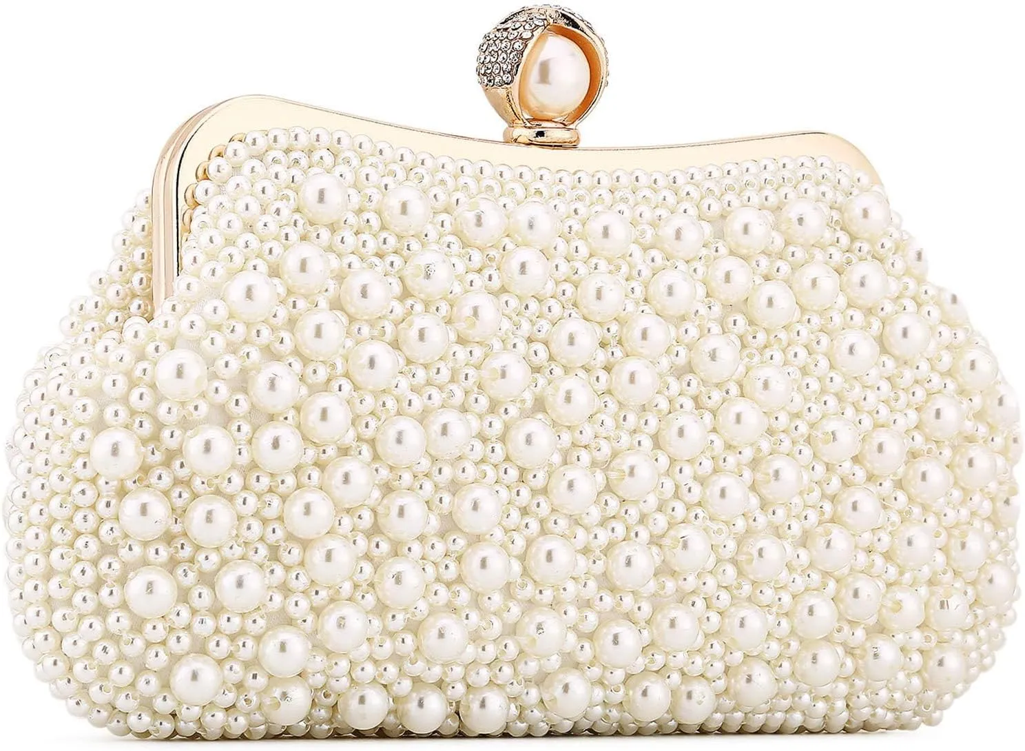 Evening Clutch Purse Wedding Beaded Pearl Clutch Bag Bridal Handbags Chain Small Shoulder Crossbody Bags