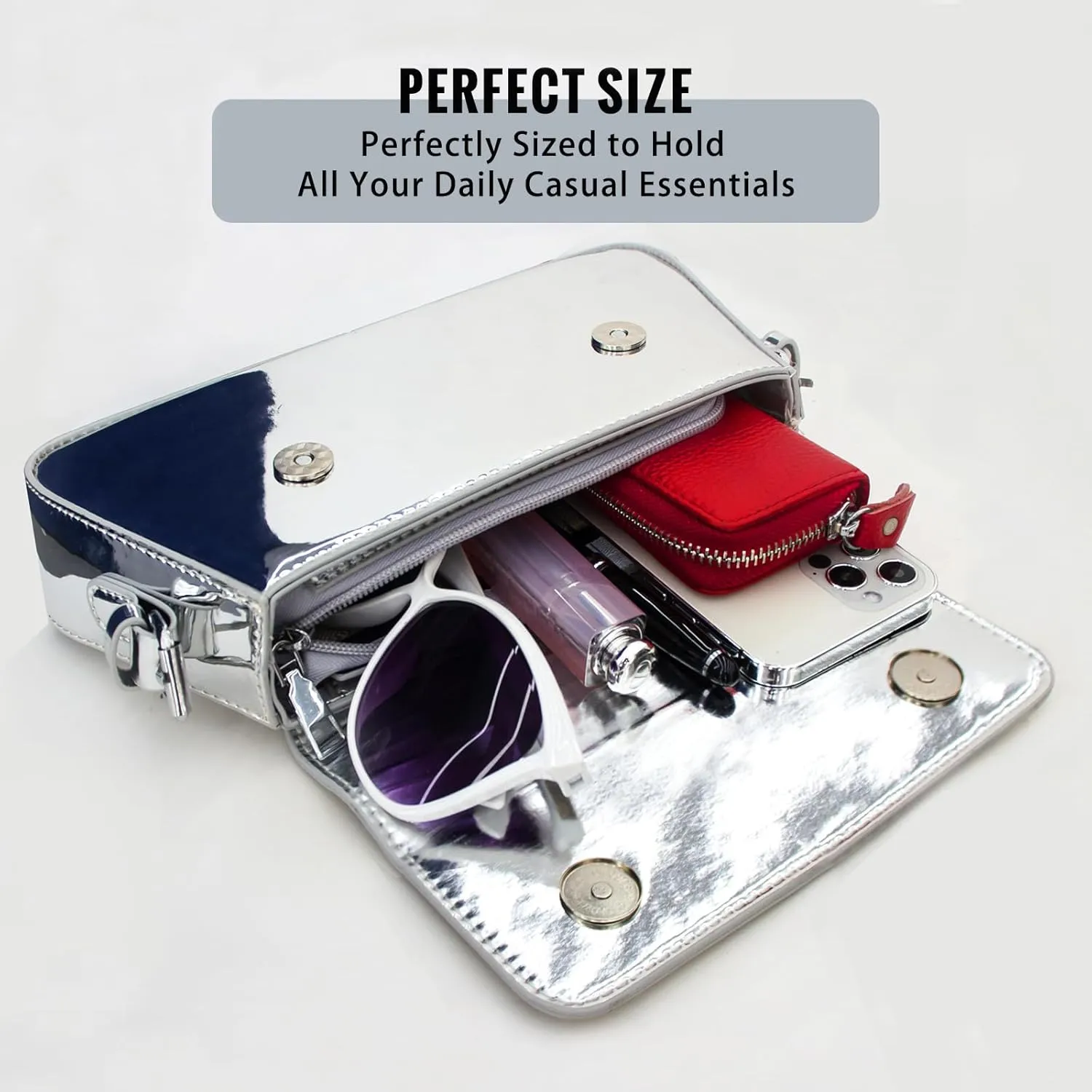 Evening Y2k Silver Hobo Purse Women Sparkly Silver Purse Satchel Metallic Tote Handbag Clutch Shoulder Bag 2024