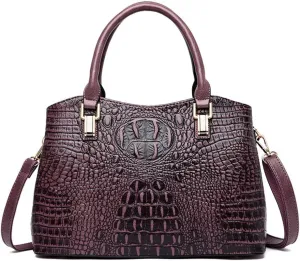 Fashionable Yellow Satchel Handbag for Women - Top Handle Purse, Leather Shoulder Crossbody Bag, Large Ladies Tote