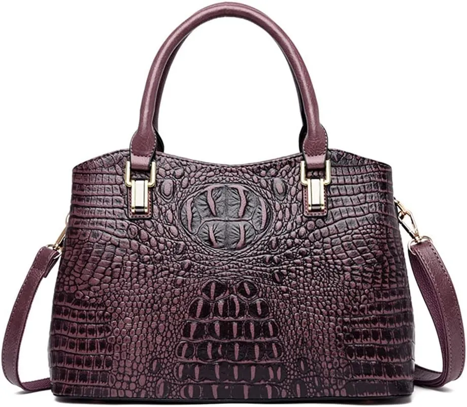 Fashionable Yellow Satchel Handbag for Women - Top Handle Purse, Leather Shoulder Crossbody Bag, Large Ladies Tote