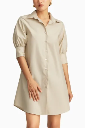 Fawn Egyptian Cotton Short Shirt Dress