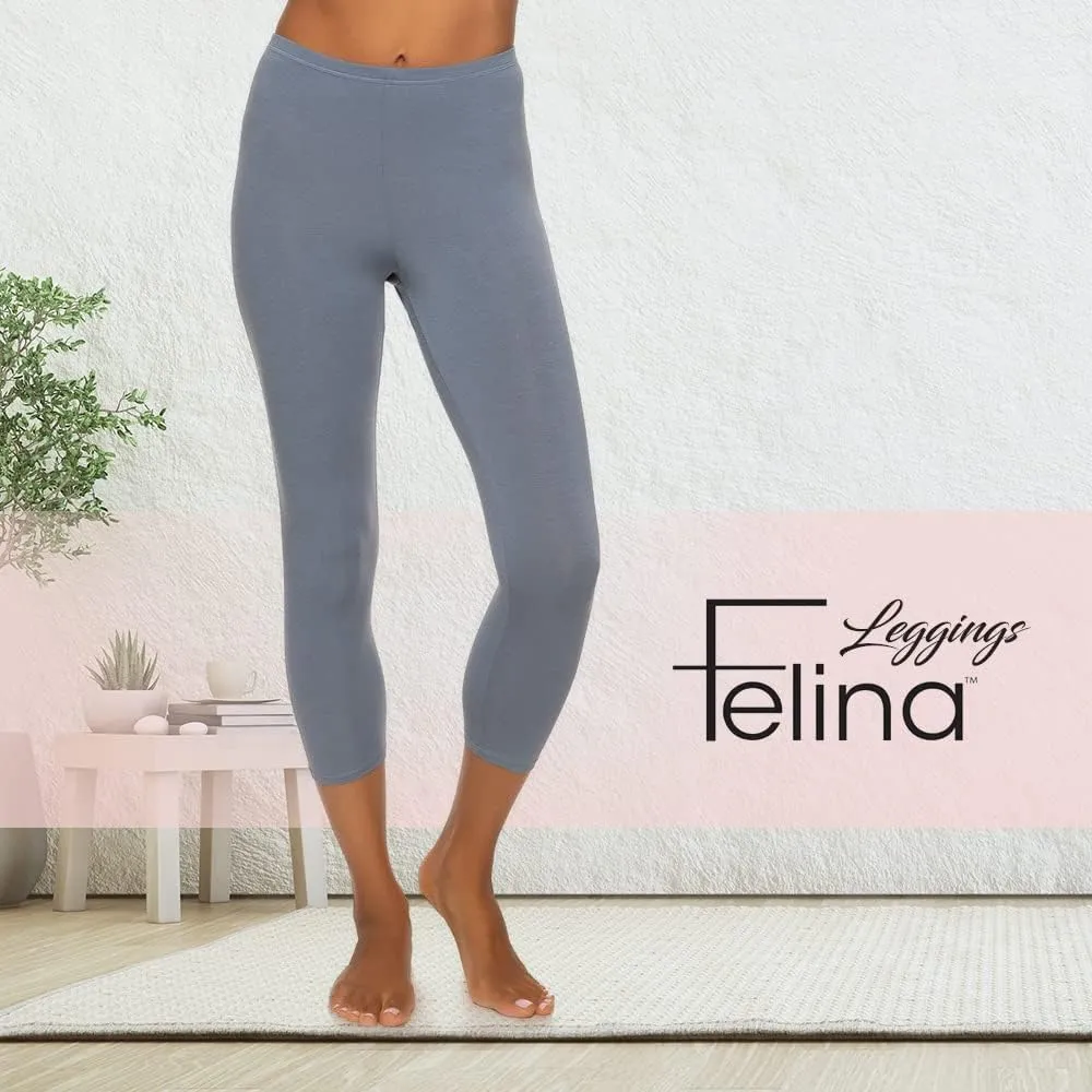 Felina | Cotton Modal Capri Leggings 2-Pack | Lightweight & Soft