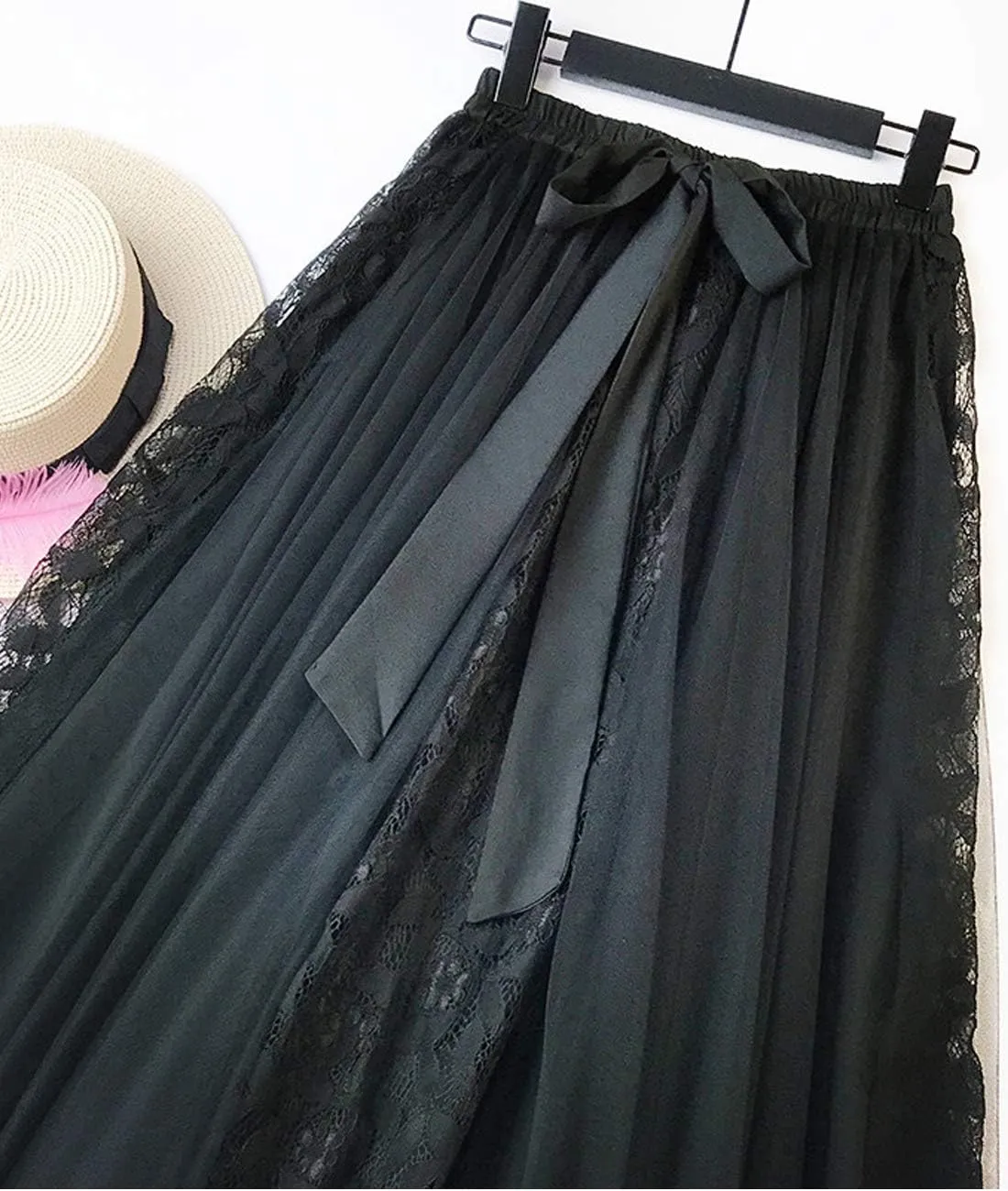 Femiserah Women's Long Rainbow A Line Tulle Tutu Skirts Tiered Skirt Petticoat