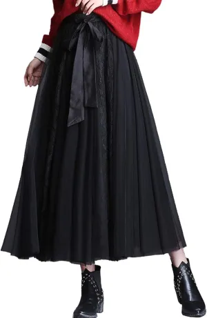 Femiserah Women's Long Rainbow A Line Tulle Tutu Skirts Tiered Skirt Petticoat