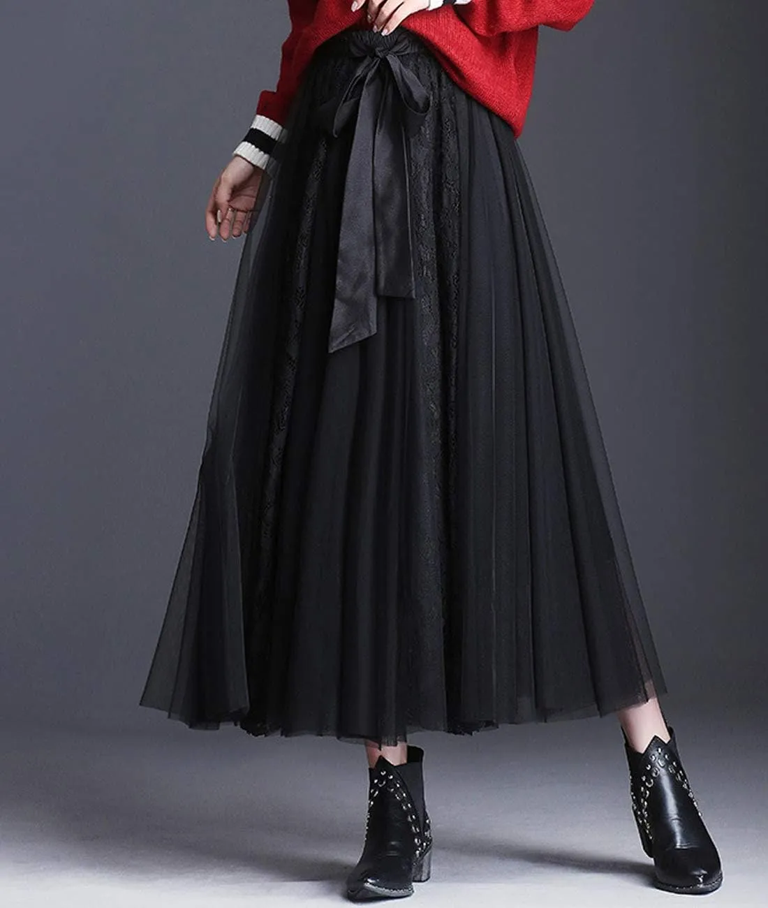 Femiserah Women's Long Rainbow A Line Tulle Tutu Skirts Tiered Skirt Petticoat