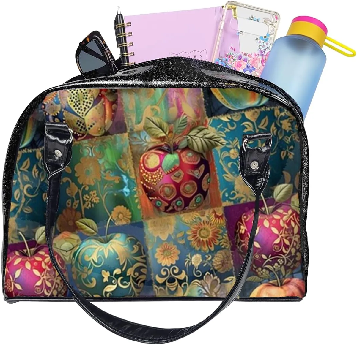Flora and Fauna Collection Colorful, Large, Whimsical, Womens Handbag, Purse, Travel Bag, Satchel, Fav Tote