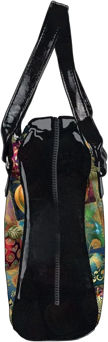 Flora and Fauna Collection Colorful, Large, Whimsical, Womens Handbag, Purse, Travel Bag, Satchel, Fav Tote