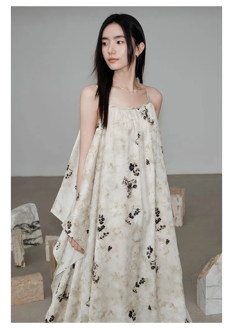 Floral Elegance Suspender Dress