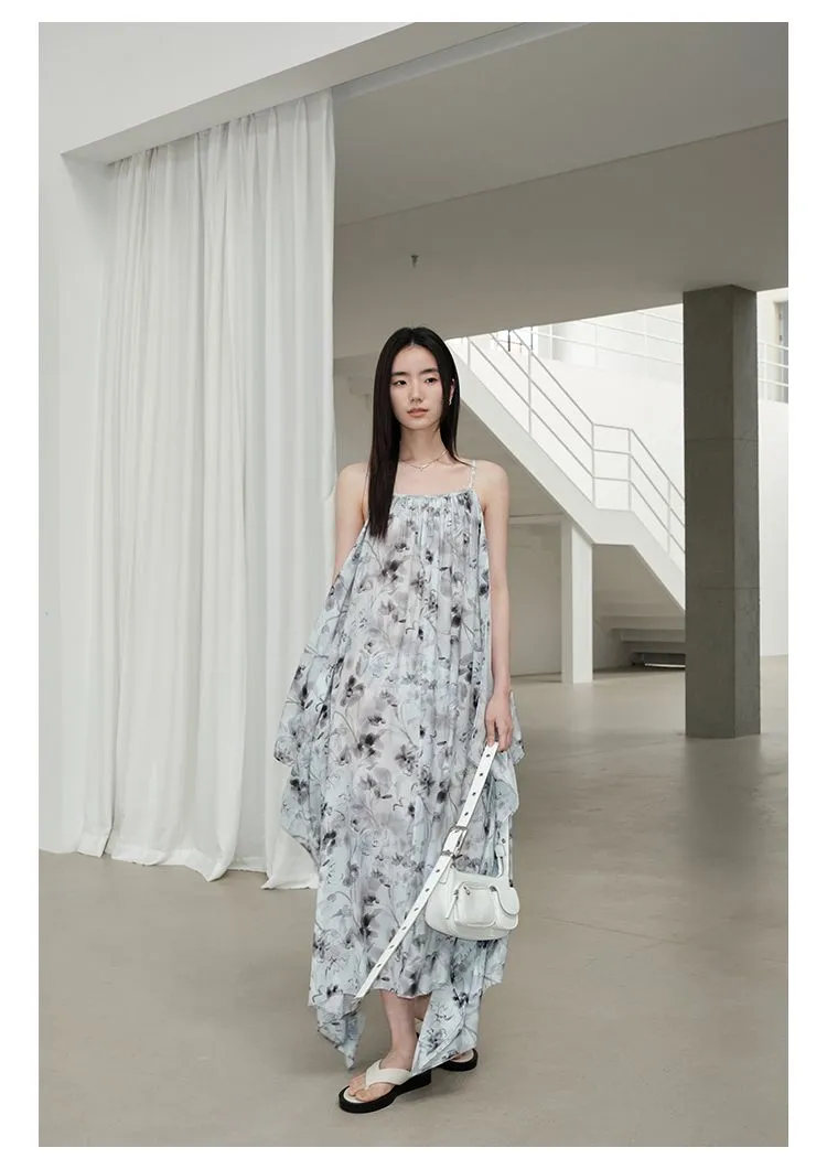 Floral Elegance Suspender Dress