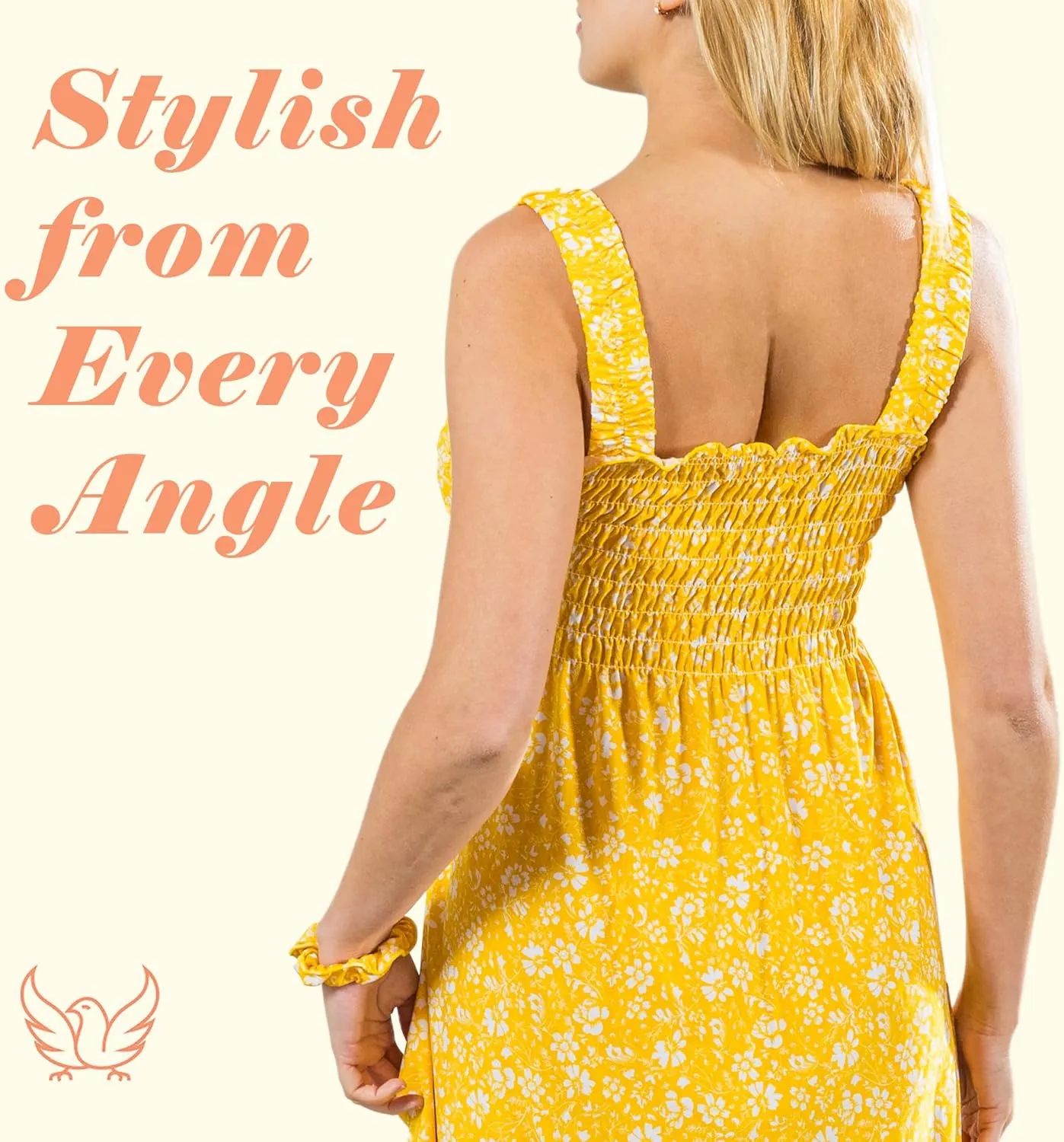 Floral Sundress with Pocket, Beach Outfit Sleeveless Long Sundress, Scrunchie Included Vacation Dresses for Women 2024
