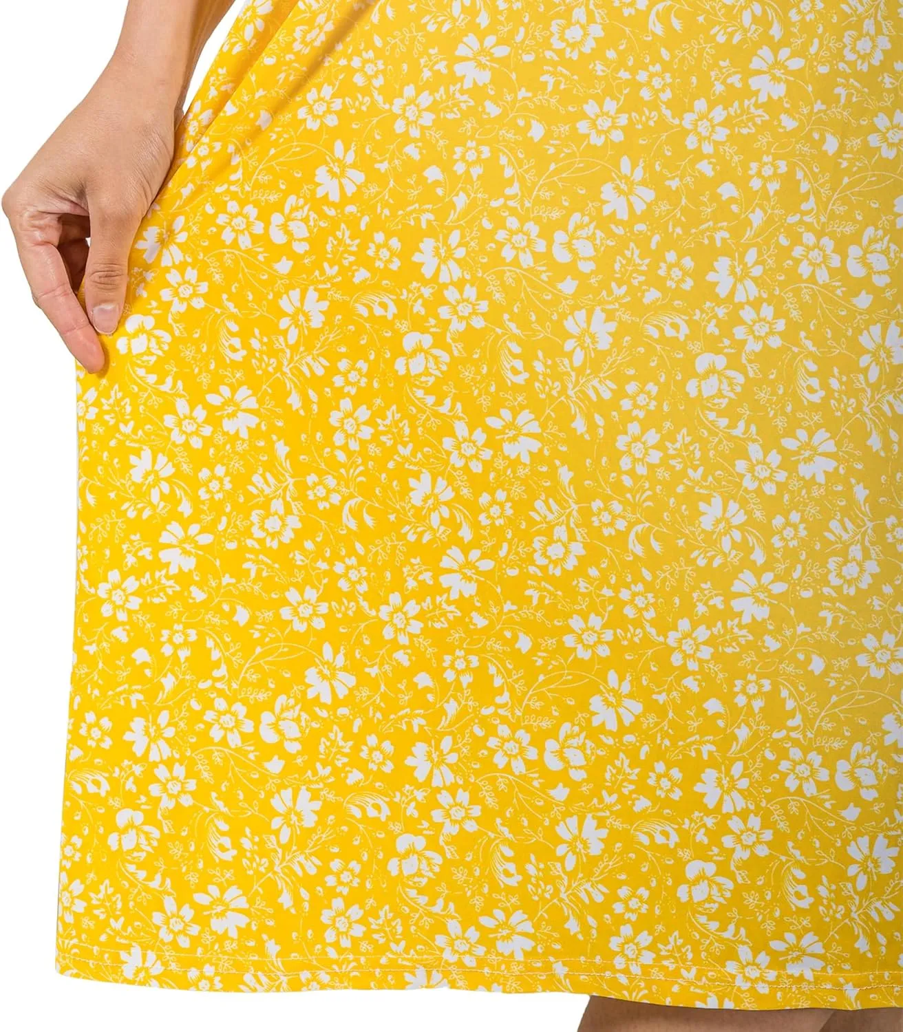 Floral Sundress with Pocket, Beach Outfit Sleeveless Long Sundress, Scrunchie Included Vacation Dresses for Women 2024