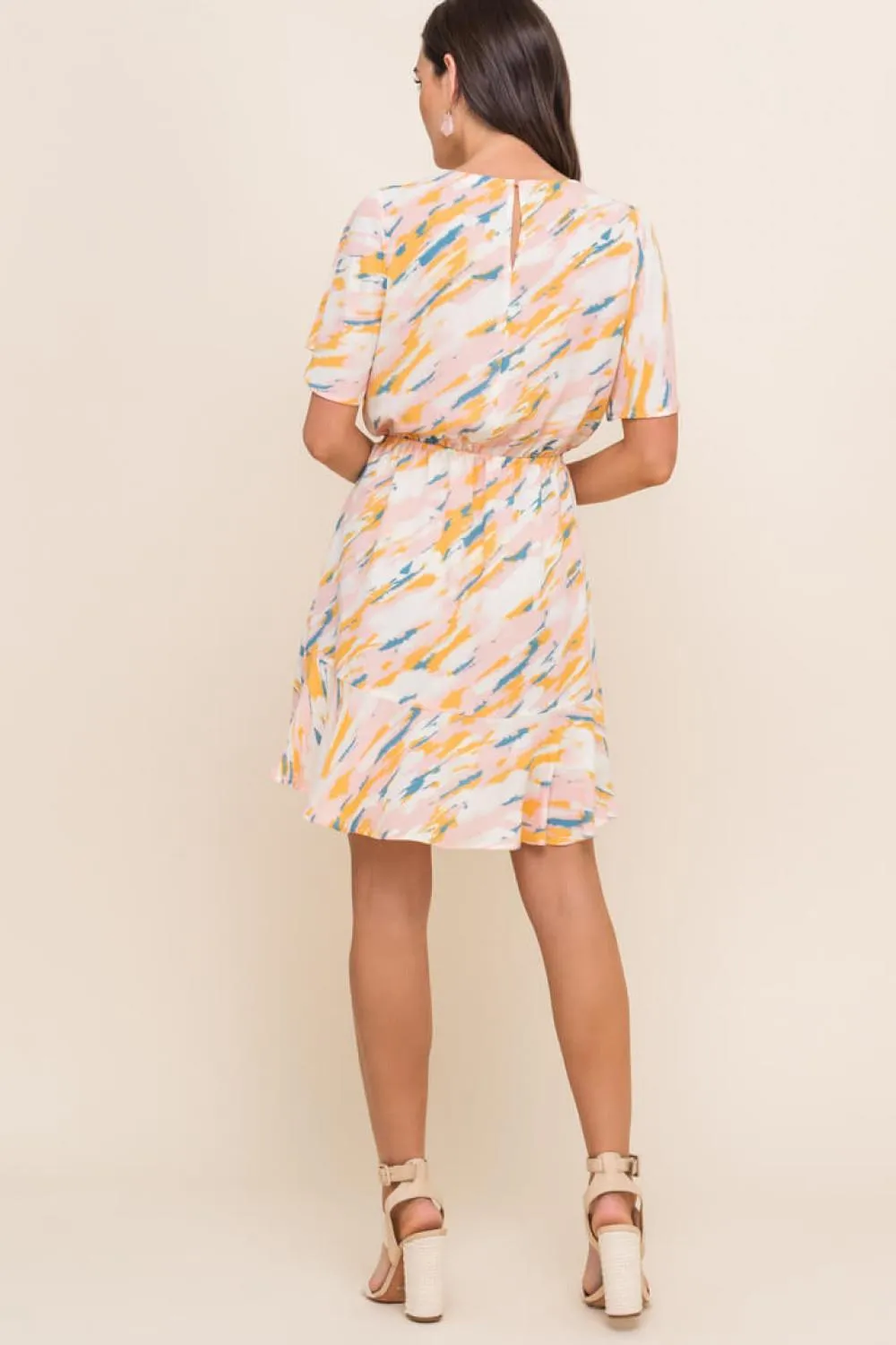 Flutter Sleeve Mini Dress