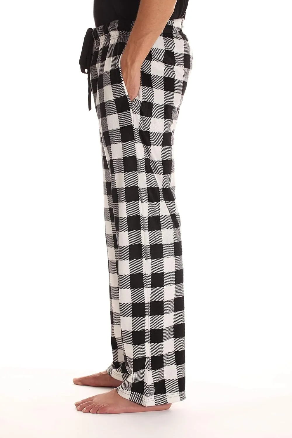 #followme Ultra Soft Fleece Men's Plaid Pajama Pants with Pockets