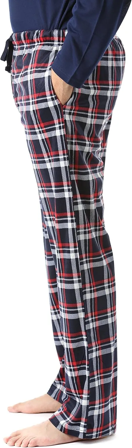 #followme Ultra Soft Fleece Men's Plaid Pajama Pants with Pockets