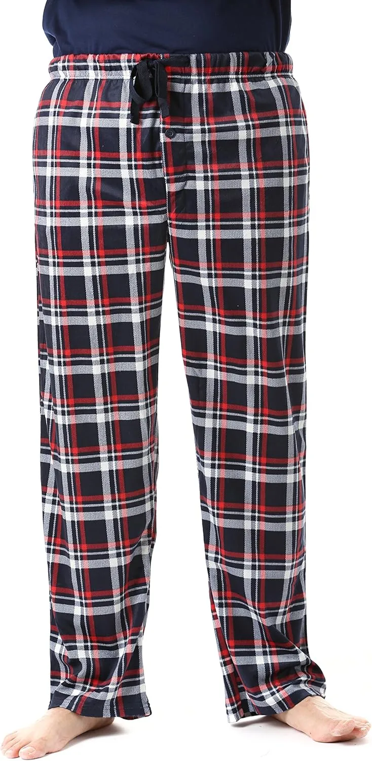 #followme Ultra Soft Fleece Men's Plaid Pajama Pants with Pockets