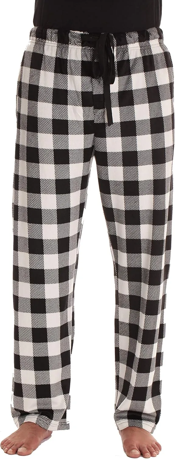 #followme Ultra Soft Fleece Men's Plaid Pajama Pants with Pockets