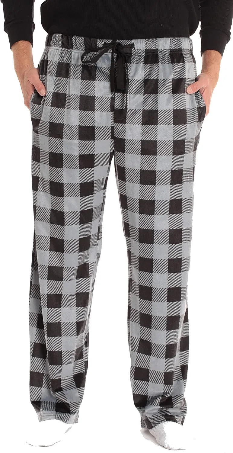 #followme Ultra Soft Fleece Men's Plaid Pajama Pants with Pockets