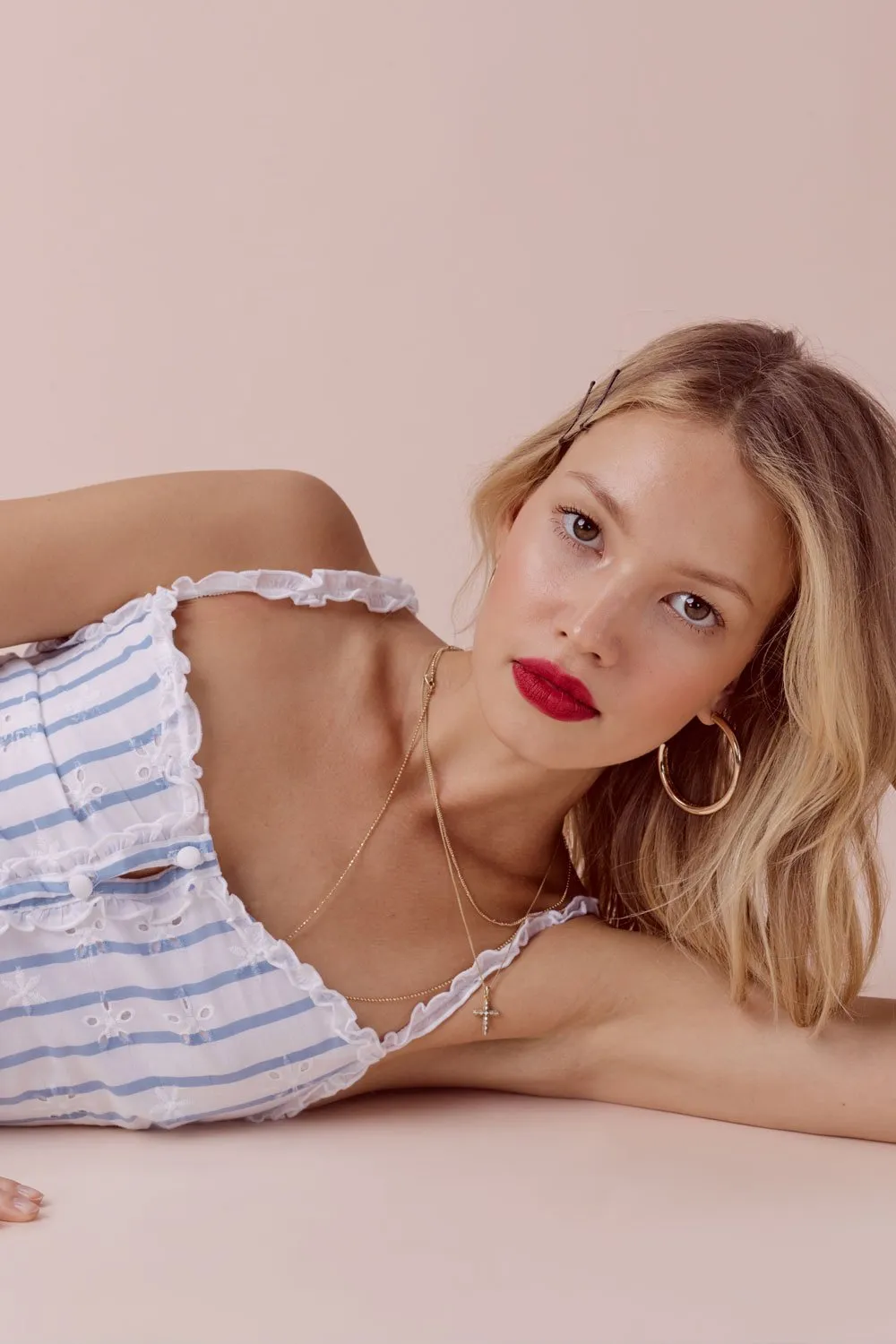 For Love and Lemons Picnic Eyelet Mini Dress