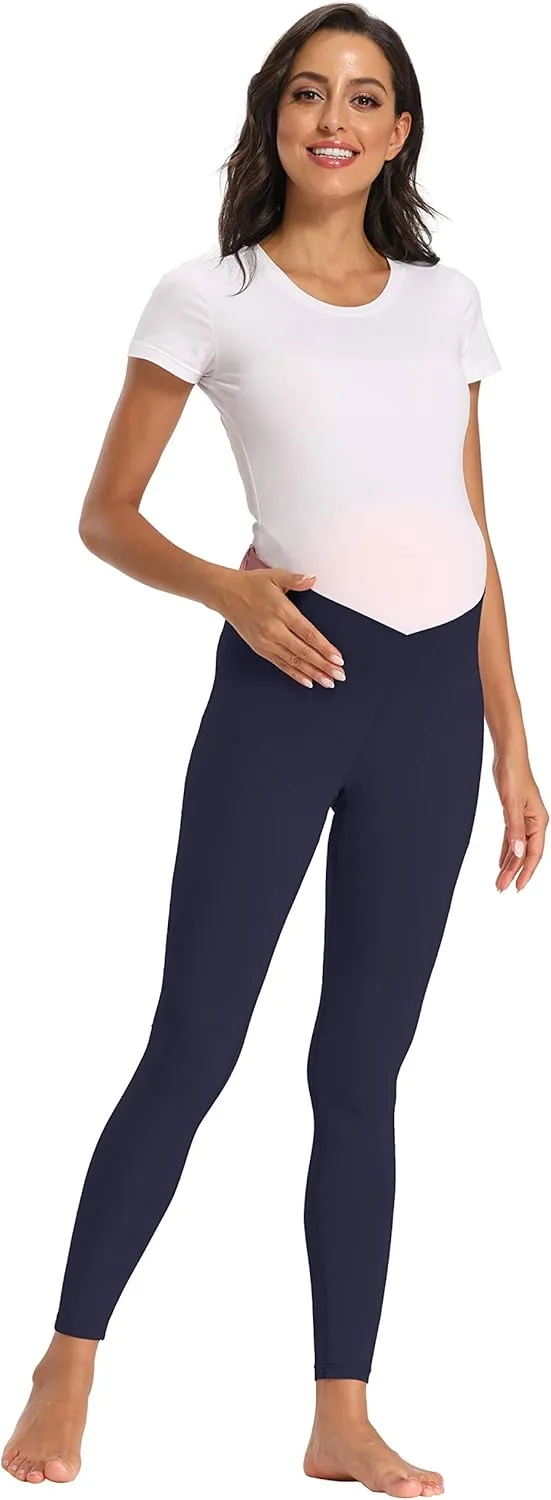 Foucome Women's Under The Belly Super Soft Support Maternity Leggings