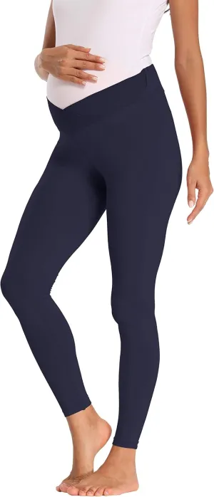 Foucome Women's Under The Belly Super Soft Support Maternity Leggings